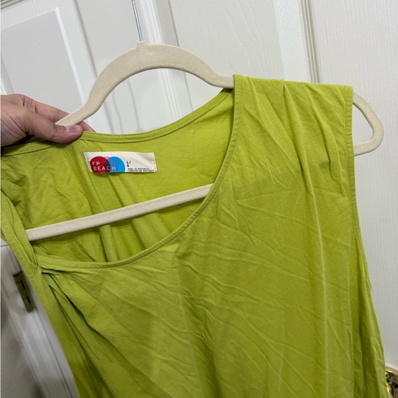 Free People Beach FP Sleeveless Lime Green Maxi Tank Dress - Picture 7 of 8